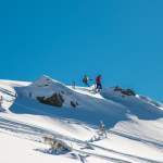 Snowboarder im Tiefschnee am Grießenkar in Wagrain