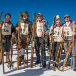 Gruppenfoto beim Nostalgie-Skirennen 2014 in Wagrain