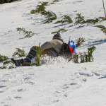 Bruchlandung beim Nostalgie-Skirennen 2014 in Wagrain